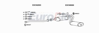 Układ wydechowy EUROFLO PGBOX25D9011A00