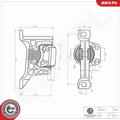 SUPORT MOTOR ESEN SKV 75SKV088 6