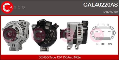 CASCO CAL40220AS Генератор  для LAND ROVER RANGE ROVER III (L322) 4.4 4x4