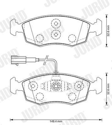 BREMSBELAGSATZ SCHEIBENBREMSE JURID 573367J 1