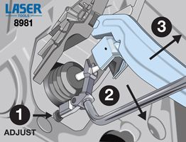 Laser Tools Release Tool, brake pedal 8981