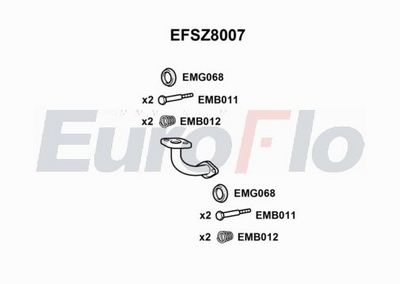 EuroFlo Exhaust Pipe EFSZ8007
