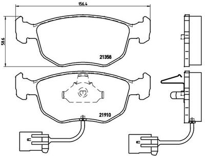 Комплект тормозных колодок, дисковый тормоз BREMBO P 24 035 для FORD USA CONTOUR