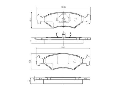 комплект спирачно феродо, дискови спирачки A.Z. Meisterteile AZMT-44-022-1273