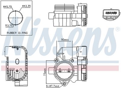 Korpus przepustnicy NISSENS 955006