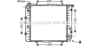 Радиатор, охлаждение двигателя AVA QUALITY COOLING MS2038 для MERCEDES-BENZ G-CLASS