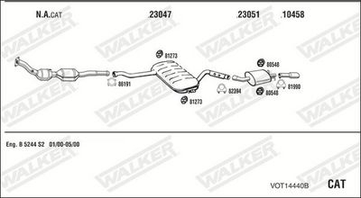 SISTEM DE ESAPAMENT WALKER VOT14440B