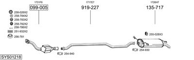 Układ wydechowy BOSAL SYS01218