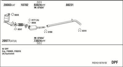 Układ wydechowy WALKER REK018781B