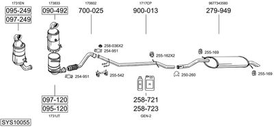 Układ wydechowy BOSAL SYS10055