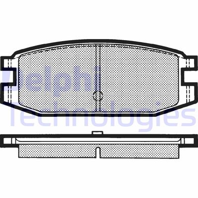 Комплект тормозных колодок, дисковый тормоз DELPHI LP641 для MITSUBISHI PAJERO