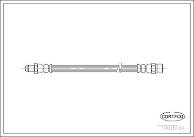 Тормозной шланг CORTECO 19018184 для VW TRANSPORTER