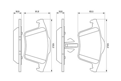 Brake Pad Set, disc brake 0 986 494 102