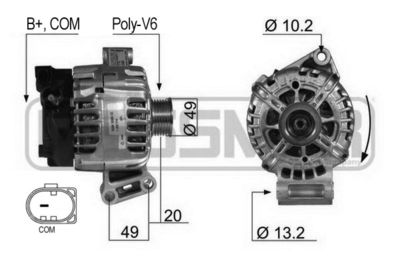 Генератор ERA 210430 для FORD KA+