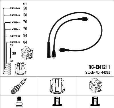 Комплект проводов зажигания NGK 44326 для NISSAN LAUREL