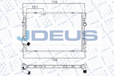 Радиатор, охлаждение двигателя JDEUS M-0190790 для NISSAN QASHQAI