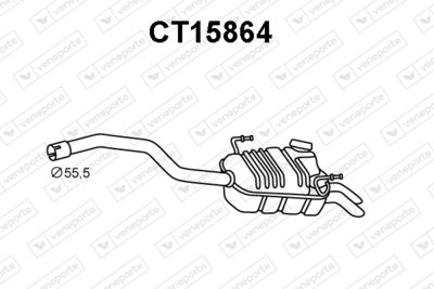 Глушитель выхлопных газов конечный VENEPORTE CT15864 для CITROËN C8