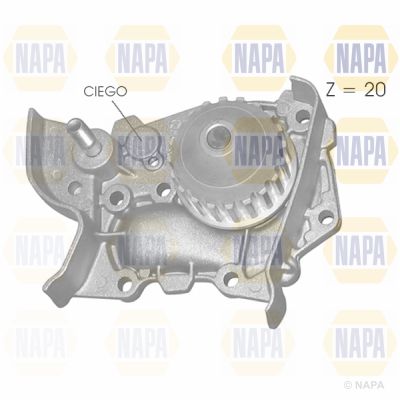 Water Pump, engine cooling NAPA NWP1442