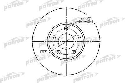 PATRON PBD2652 Тормозные диски  для AUDI A6 (Ауди А6)