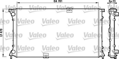 Радиатор, охлаждение двигателя VALEO 732902 для OPEL VIVARO