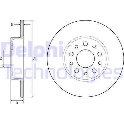 Bromsskiva DELPHI BG4655C