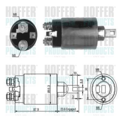 Тяговое реле, стартер HOFFER 46024 для MITSUBISHI SPACE