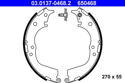 Комплект тормозных колодок ATE 03.0137-0468.2 для TOYOTA HIACE