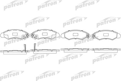 PATRON PBP1459 Тормозные колодки и сигнализаторы  для SUBARU JUSTY (Субару Жуст)