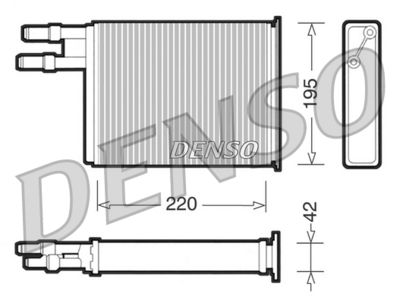 DENSO DRR09031 Радиатор печки  для PEUGEOT BOXER (Пежо Боxер)