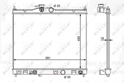 Радиатор, охлаждение двигателя WILMINK GROUP WG1723645 для NISSAN NV200