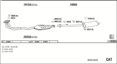 SISTEM DE ESAPAMENT WALKER BW31633