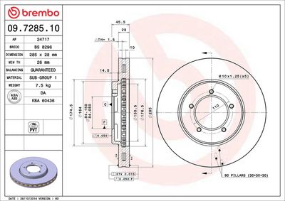 BREMSSCHEIBE BREMBO 09728510 1