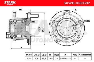 комплект колесен лагер STARK SKWB-0180392