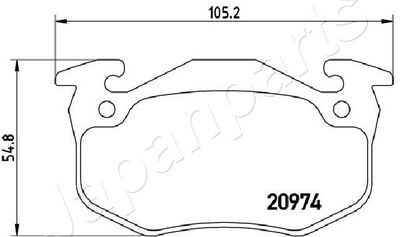 SET PLACUTE FRANA FRANA DISC JAPANPARTS PP0611AF 1