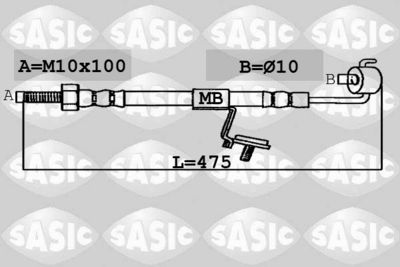 Тормозной шланг SASIC SBH6320 для FORD ORION