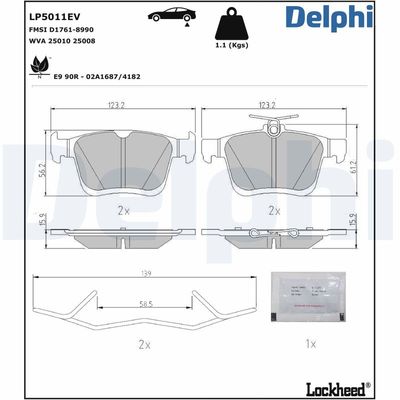 Brake Pad Set, disc brake LP5011EV