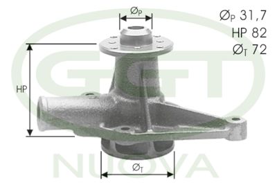 GGT Waterpomp, motorkoeling (PA12014)