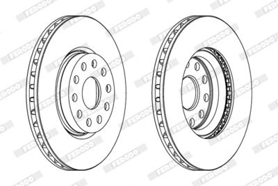 BREMSSCHEIBE FERODO DDF802 1
