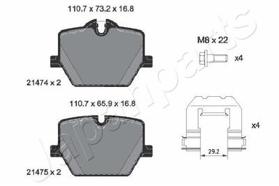 SET PLACUTE FRANA FRANA DISC JAPANPARTS PP266AF 1