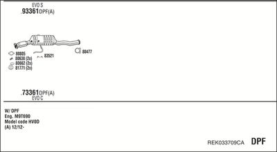 Układ wydechowy WALKER REK033709CA