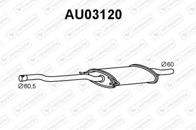VENEPORTE AU03120 Глушитель выхлопных газов  для AUDI A8 (Ауди А8)