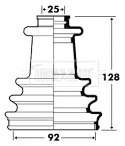 Bellow, drive shaft Borg & Beck BCB6106