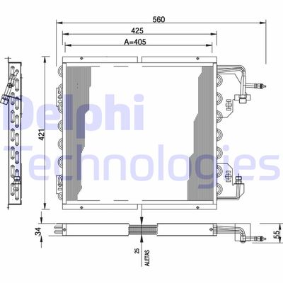 DELPHI TSP0225178 Радиатор кондиционера  для RENAULT RAPID (Рено Рапид)