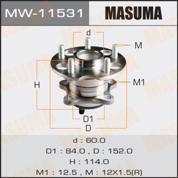 Комплект подшипника ступицы колеса MASUMA MW-11531 для TOYOTA VENZA