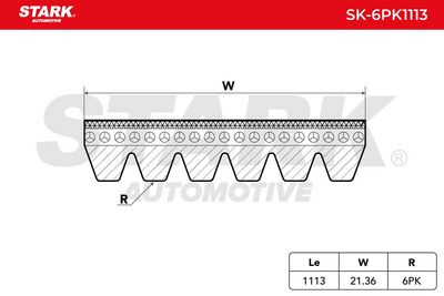 пистов ремък STARK SK-6PK1113