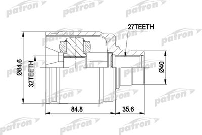 PATRON PCV4016 ШРУС  для HONDA PRELUDE (Хонда Прелуде)