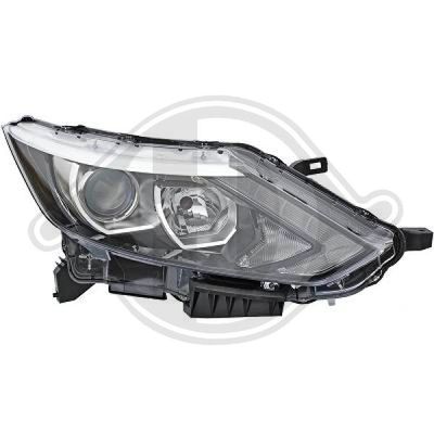 DIEDERICHS 6046880 Основная фара  для NISSAN QASHQAI (Ниссан Qашqаи)