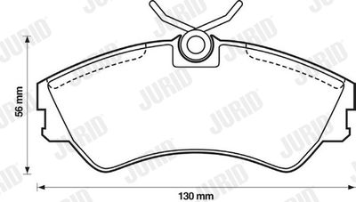 Комплект тормозных колодок, дисковый тормоз JURID 571460J для VW TRANSPORTER