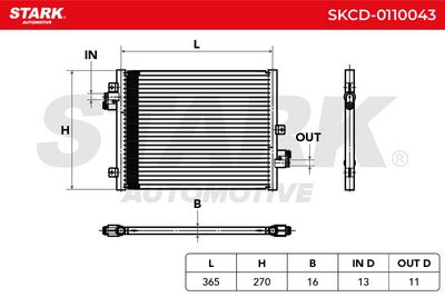 кондензатор, климатизация STARK SKCD-0110043