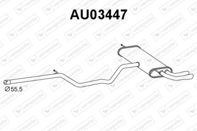 VENEPORTE AU03447 Глушитель выхлопных газов  для AUDI A3 (Ауди А3)